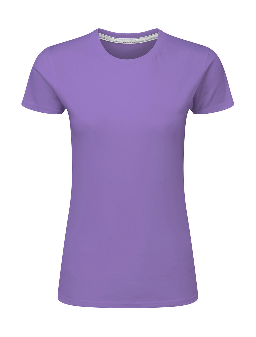 Dames T-shirt met logo, zonder label. - 348 - ASTER PAARS