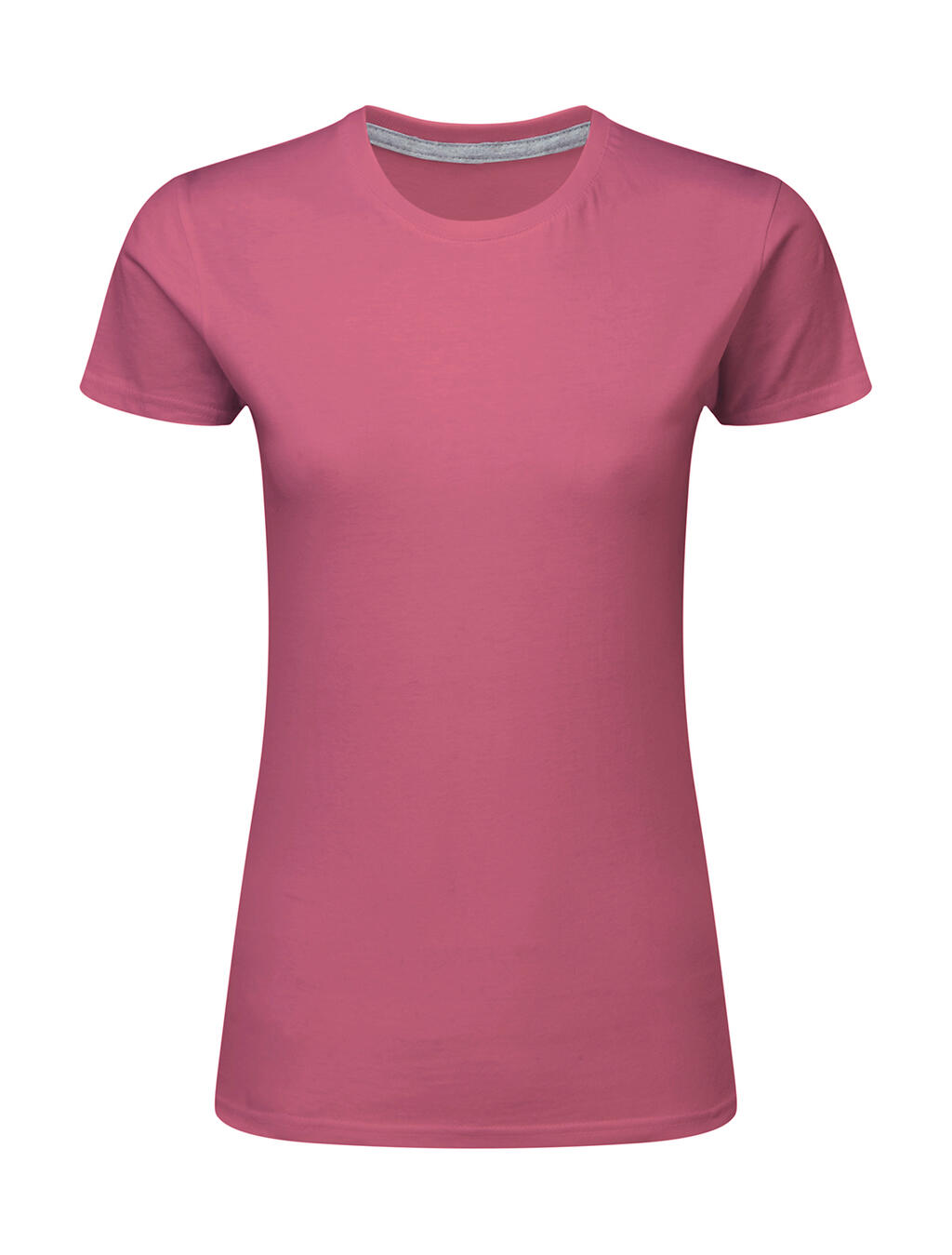 Dames T-shirt met logo, zonder label. - 406 - Cassis