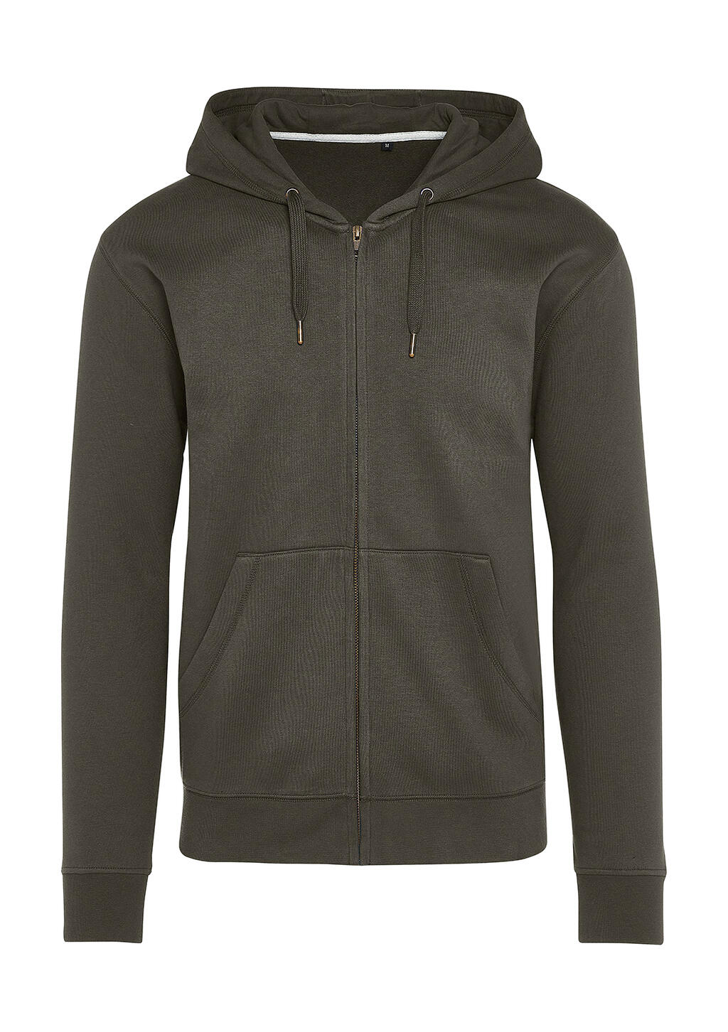 Signature Labelless Zip-Up Hoodie - 130 - Houtskool