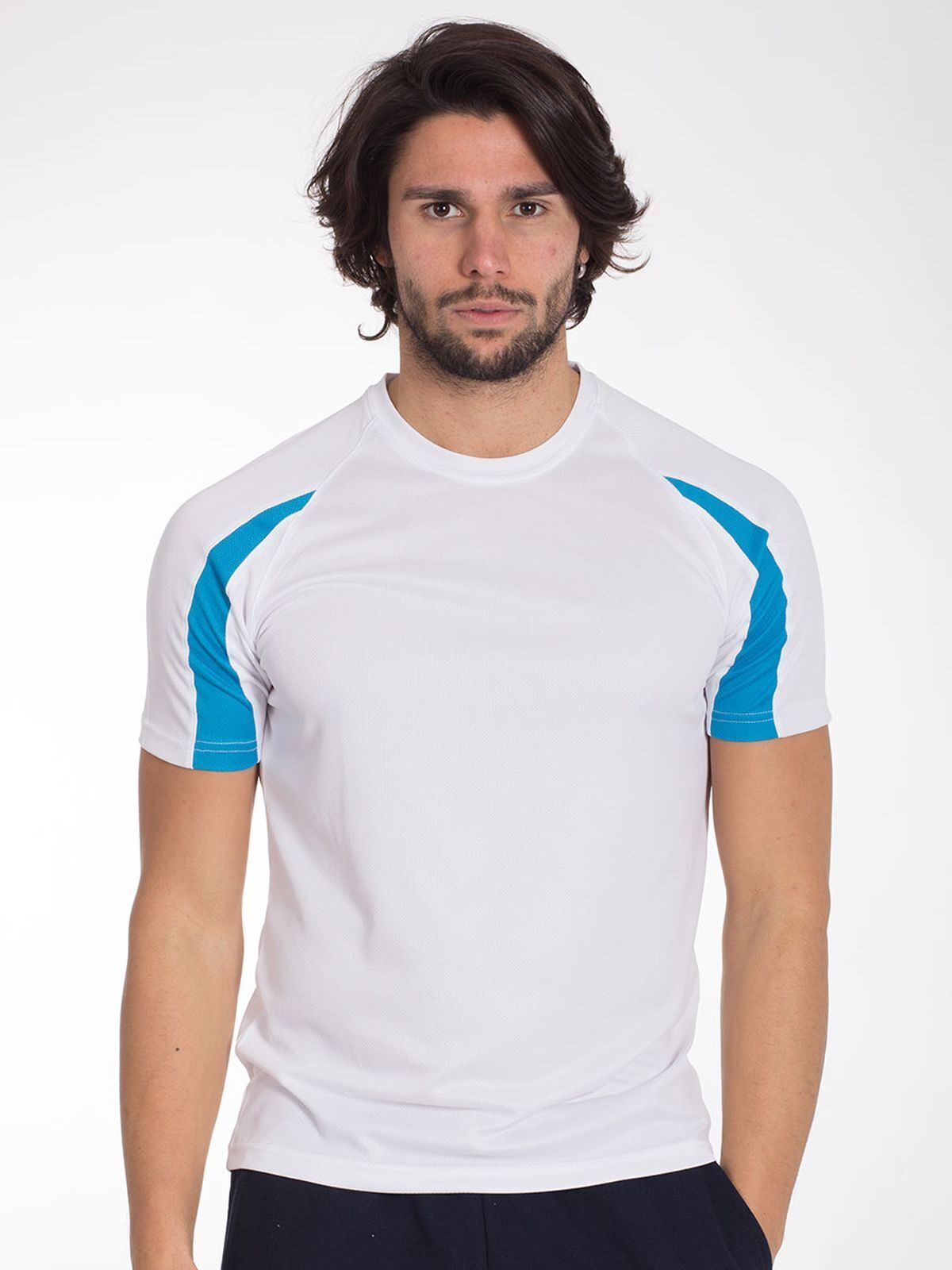 Unisex contrasterend sport-T-shirt