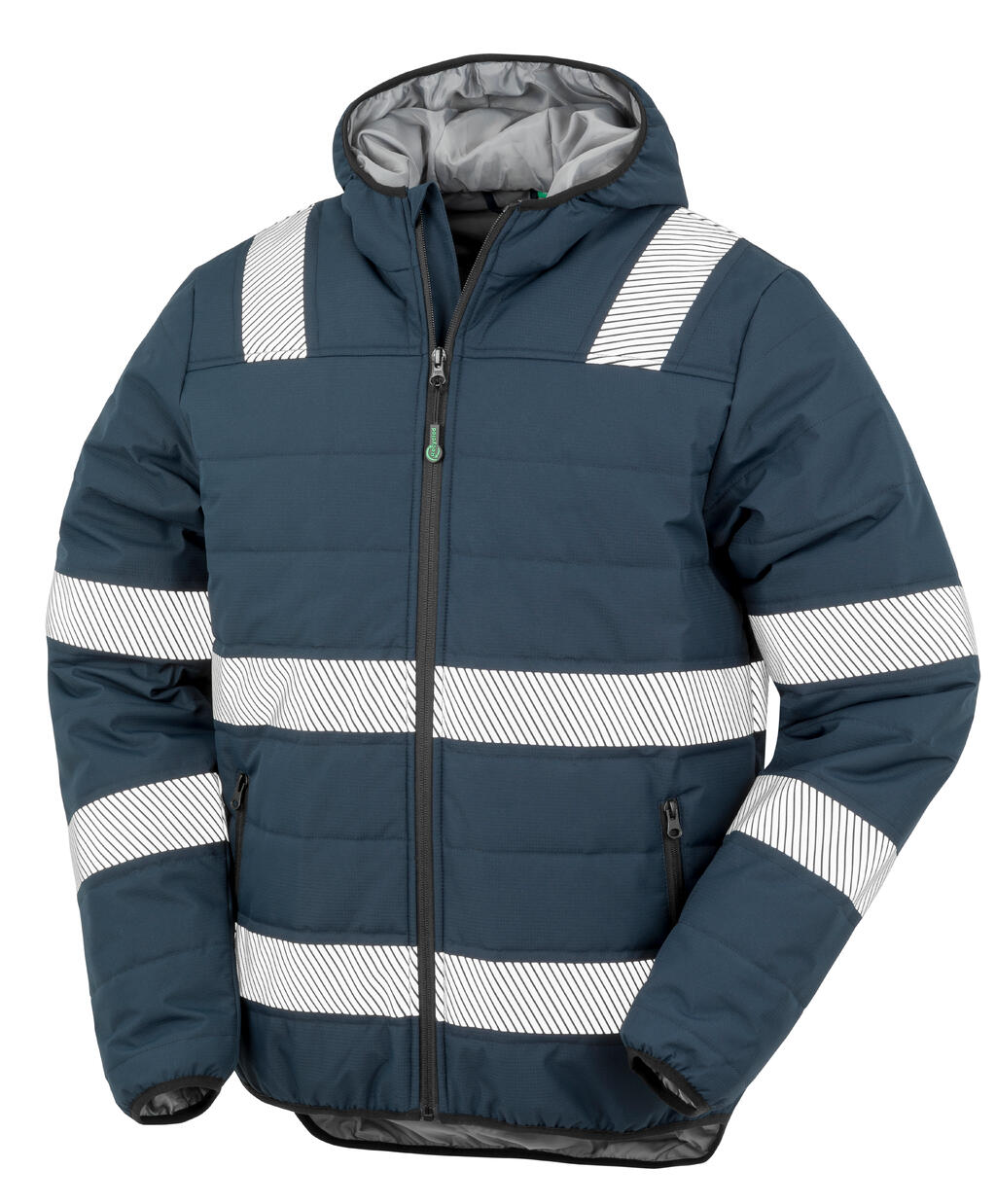 Gevoerde veiligheidsjas van gerecycled ripstopmateriaal - NVRD - Marineblauw