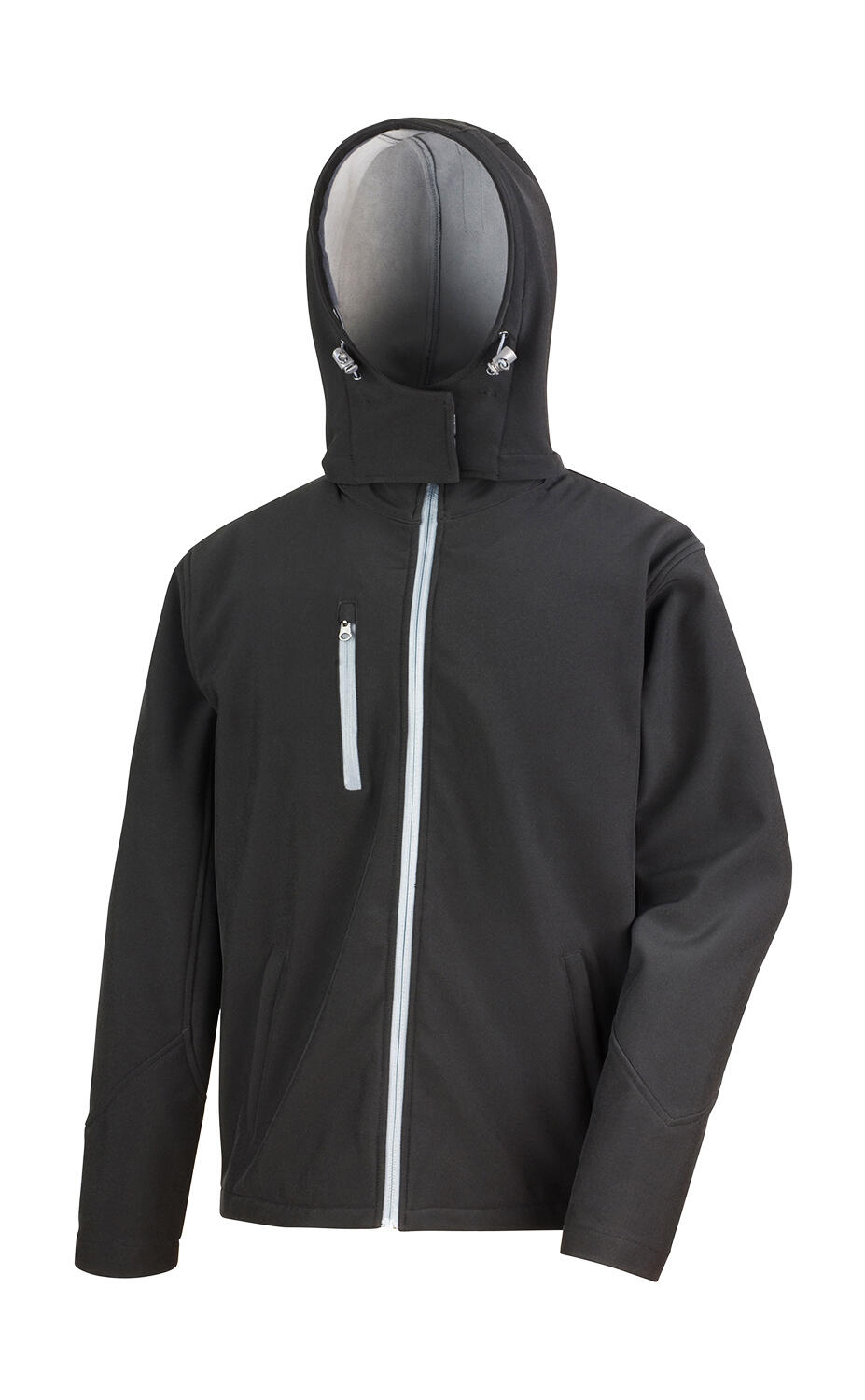 TX Performance Softshell met capuchon - BKGY - Zwart/Grijs