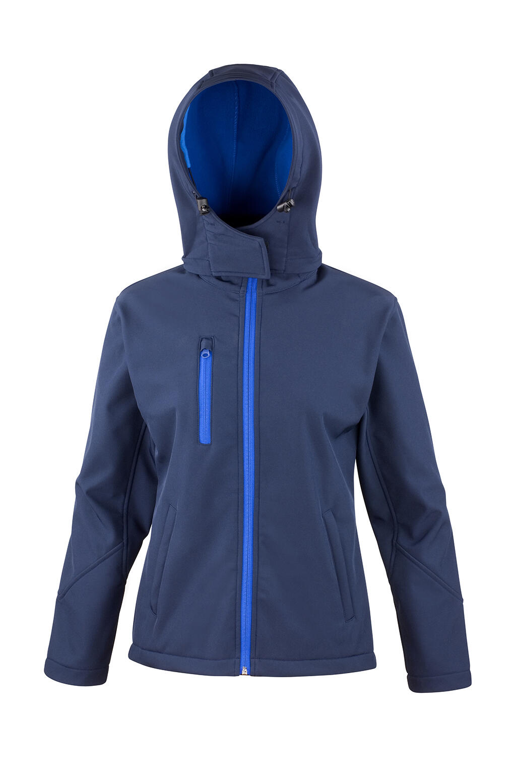 Women's TX Performance Softshell Jacket with Hood - NVJA - Navy/Jasmine