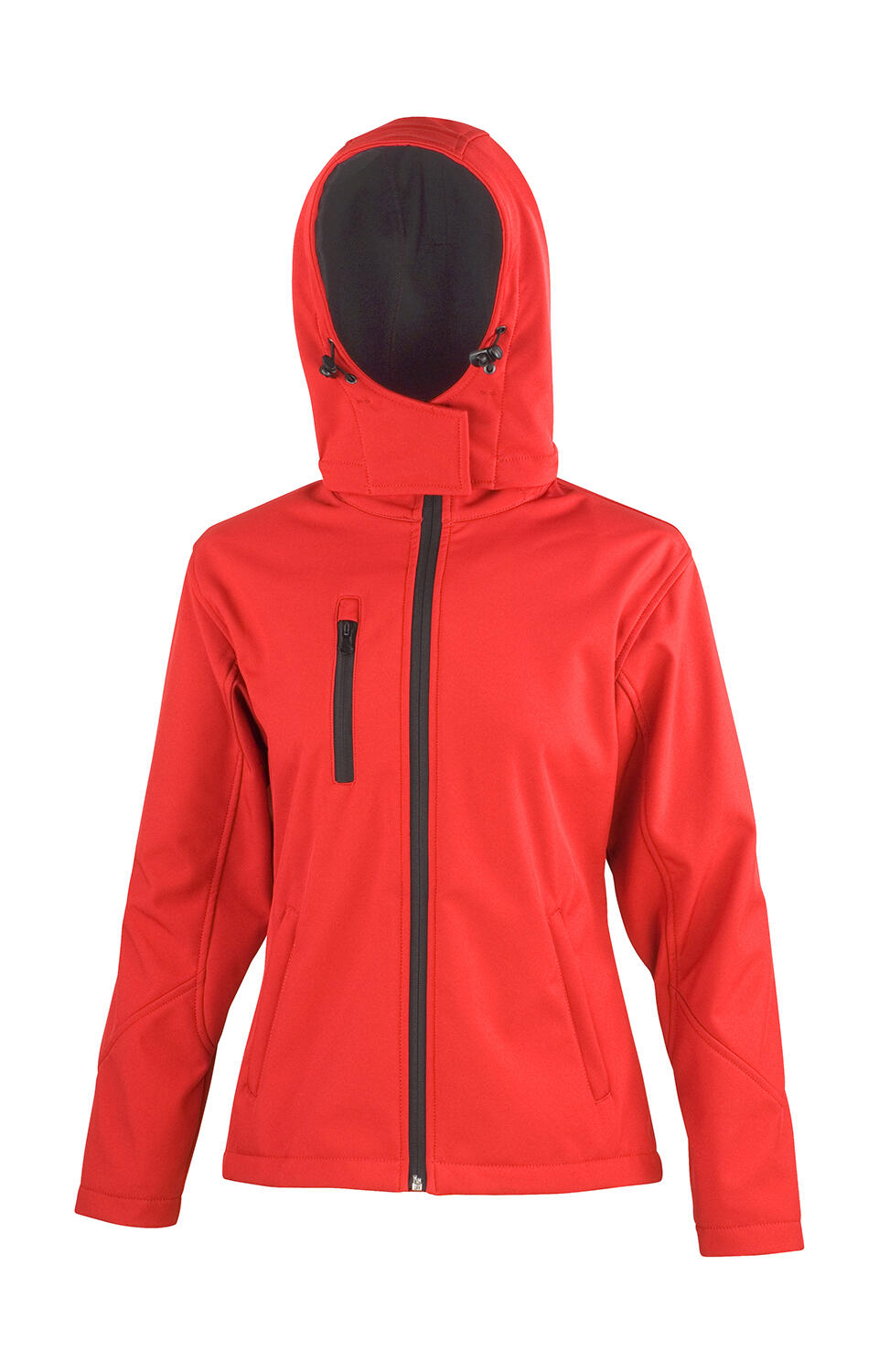 Women's TX Performance Softshell Jacket with Hood - RDBK - Red/Black