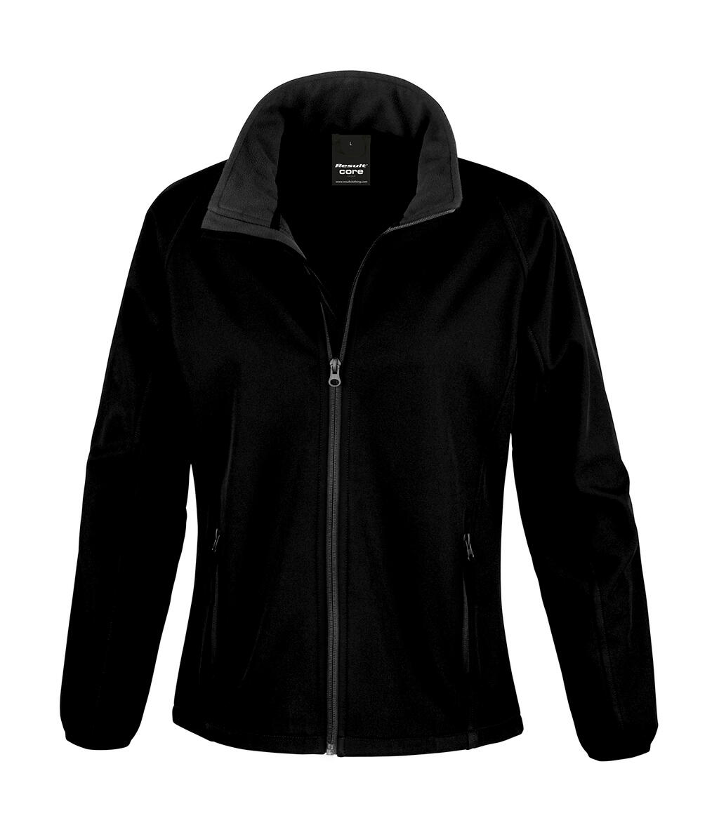 Printbare softshelljas voor dames - 177 - Zwart/Zwart