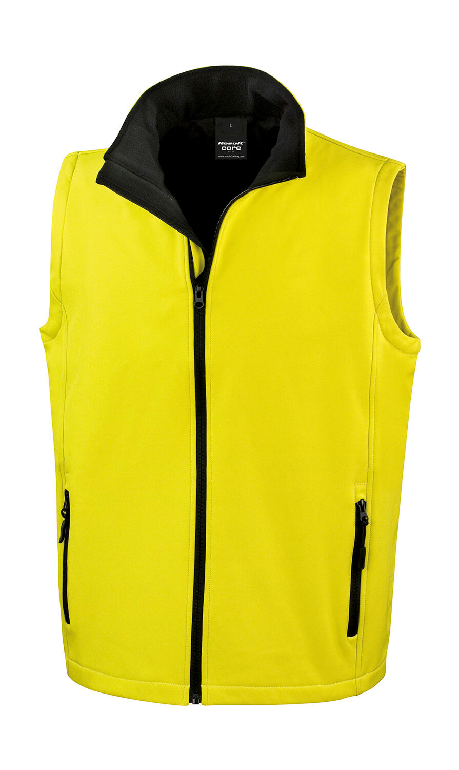 Printable Softshell Vest - 657 - Yellow/Black