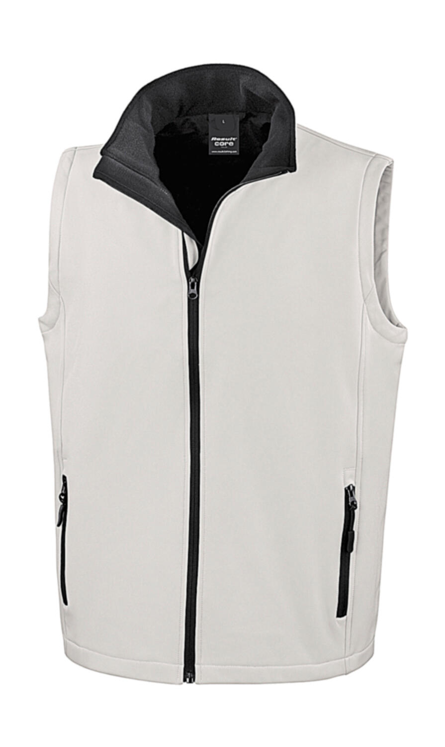 Printable Softshell Vest - 056 - White/Black