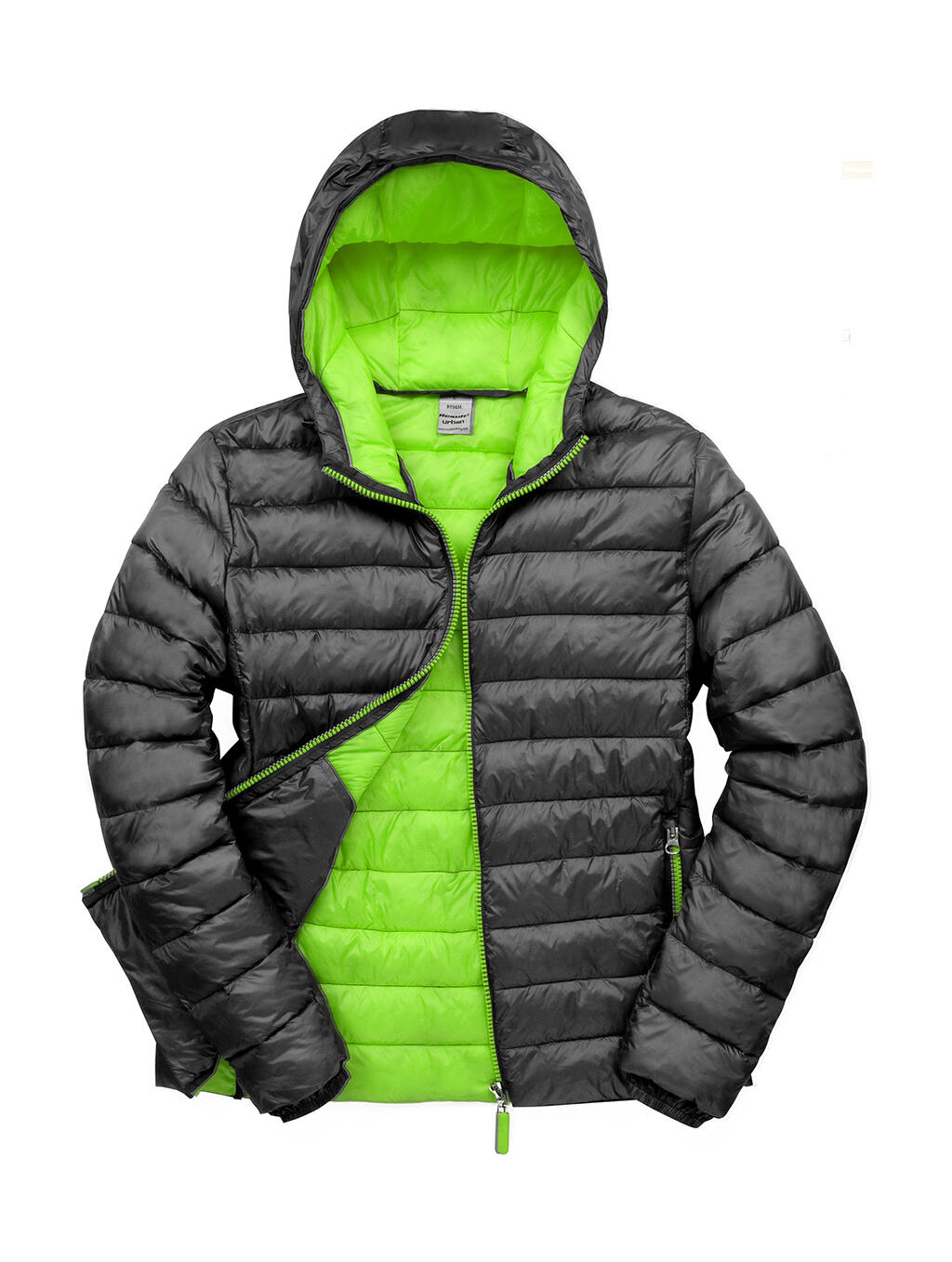 Sneeuwvogeljas met capuchon - 171 - Zwart/Lime