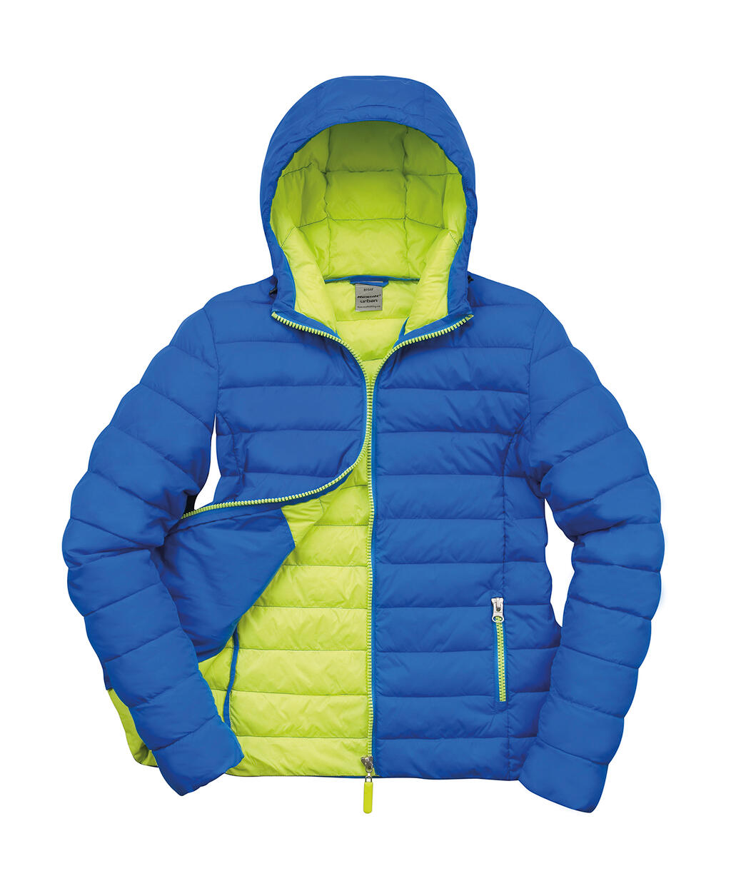 Women's Snow Bird Hooded Jacket - 358 - Ocean Blue/Lime Punch