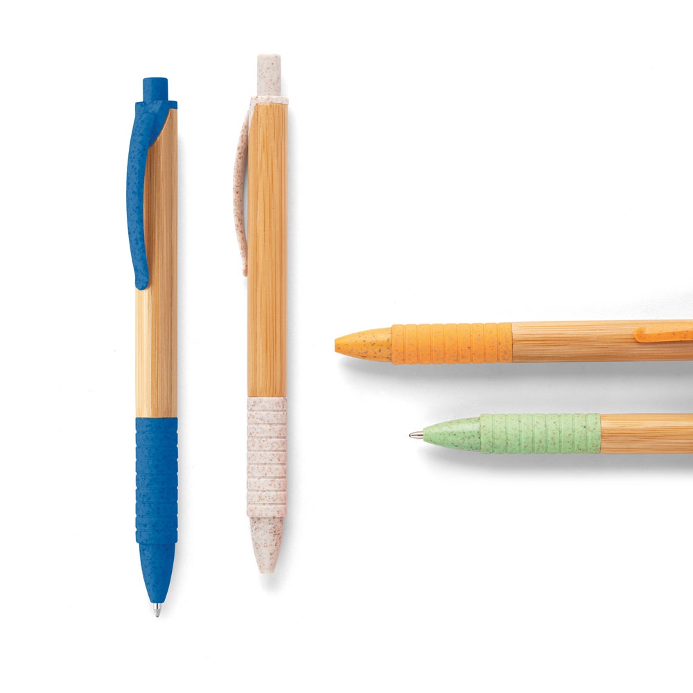 KUMA. Bamboo ballpoint pen with non-slip rubber clip