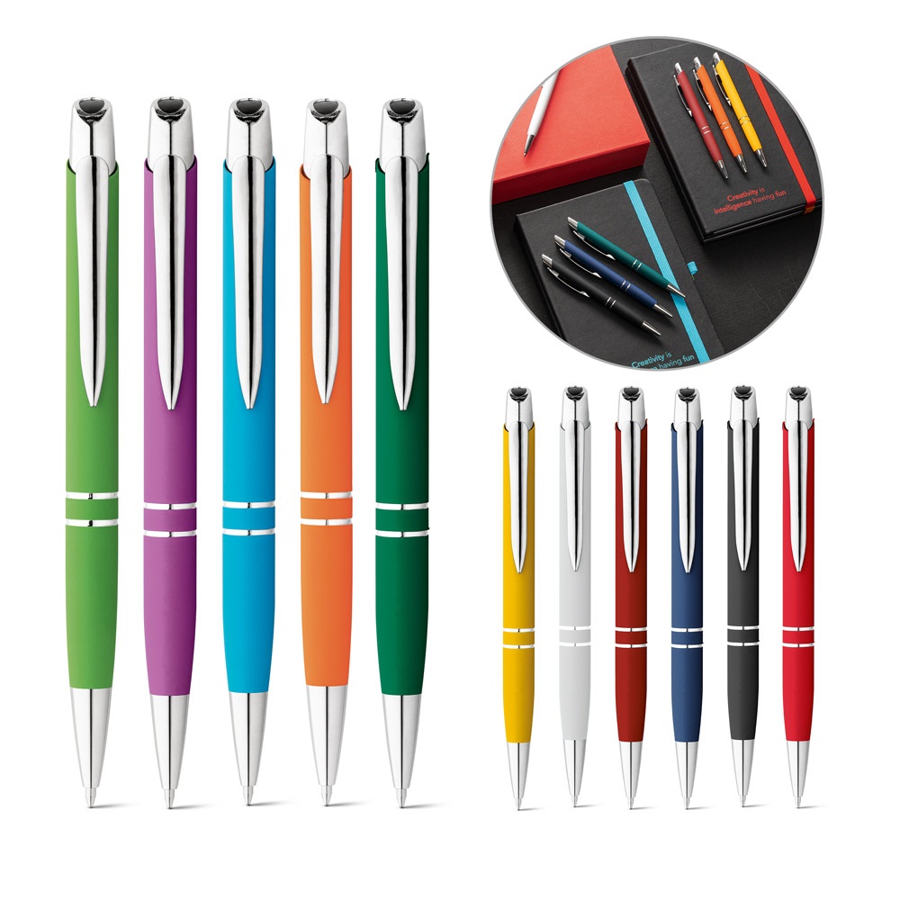 MARIETA SOFT. Aluminum ballpoint pen with clip.