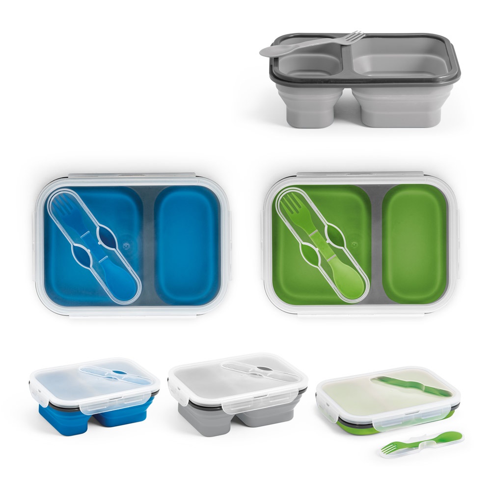 DILL. Lunchbox. Luchtdichte siliconen en PP-container (480 en 760 ml)