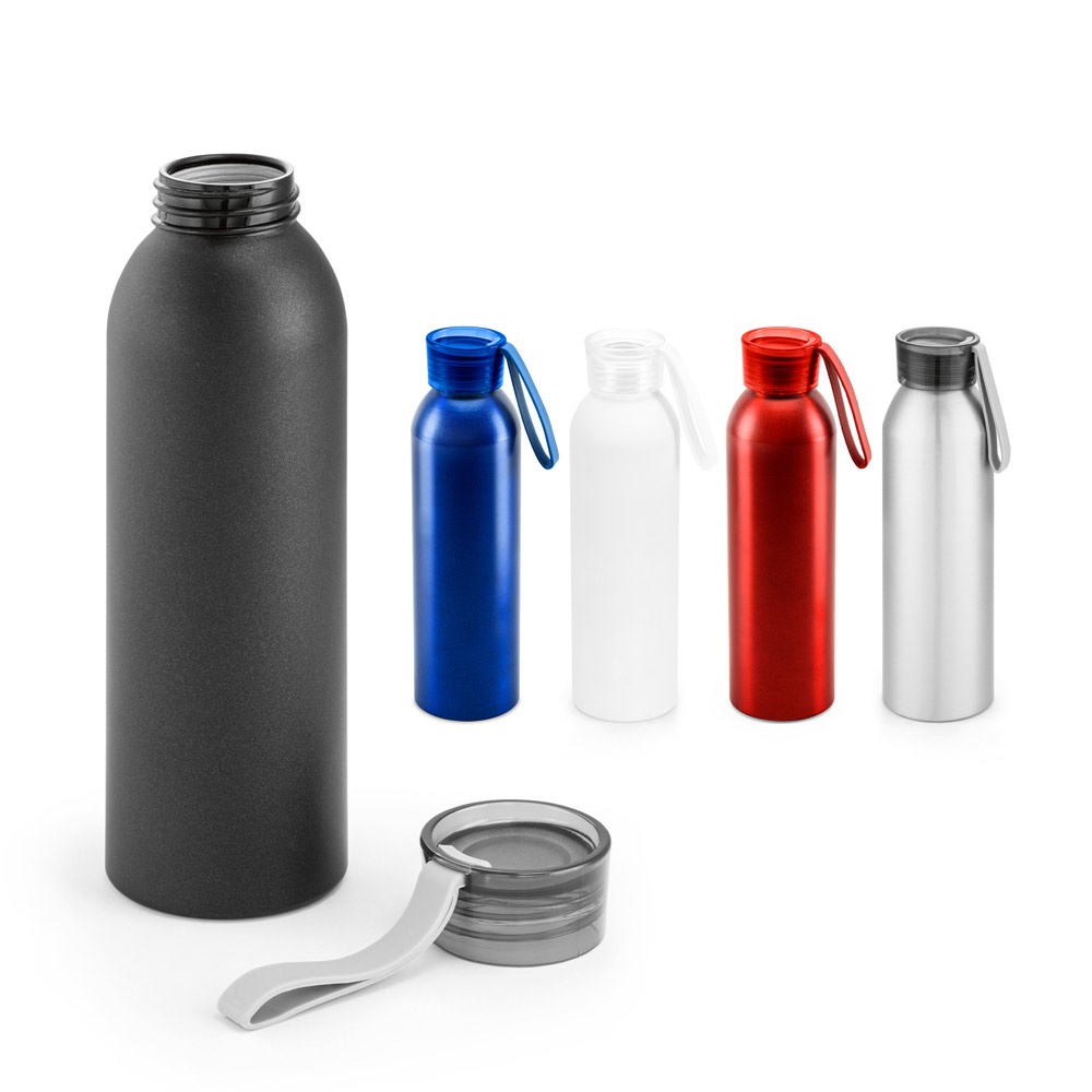 RIO. Waterfles van gerecycled aluminium (100% rAL) met PP-dop, 660 ml