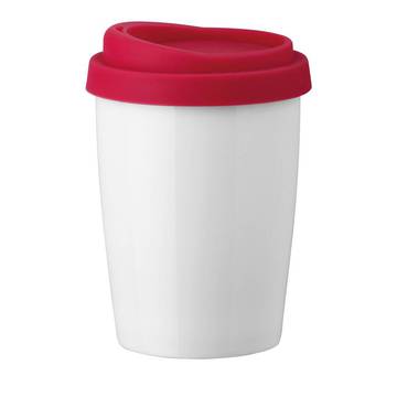 DUWAL. Reisbeker van 220 ml. - 105 - Rood