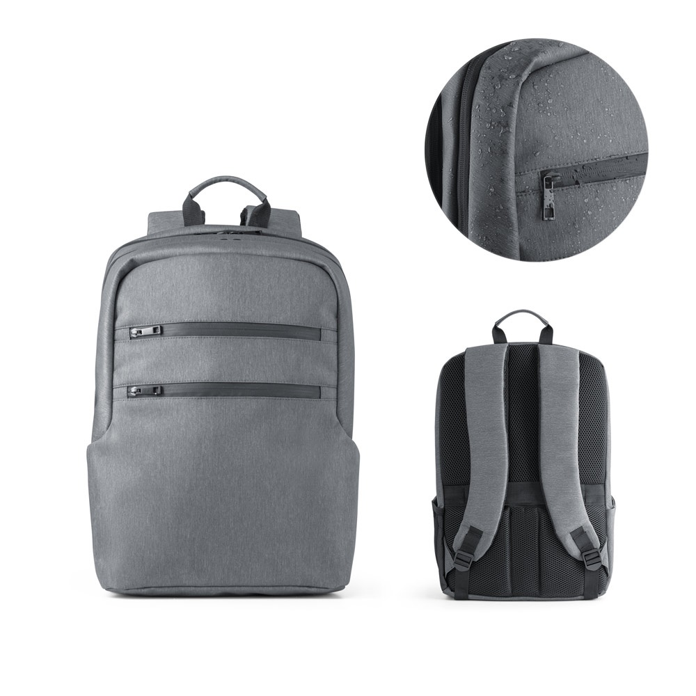 BROOKLYN. Waterproof 15" Laptop Backpack in Two-Tone Nylon