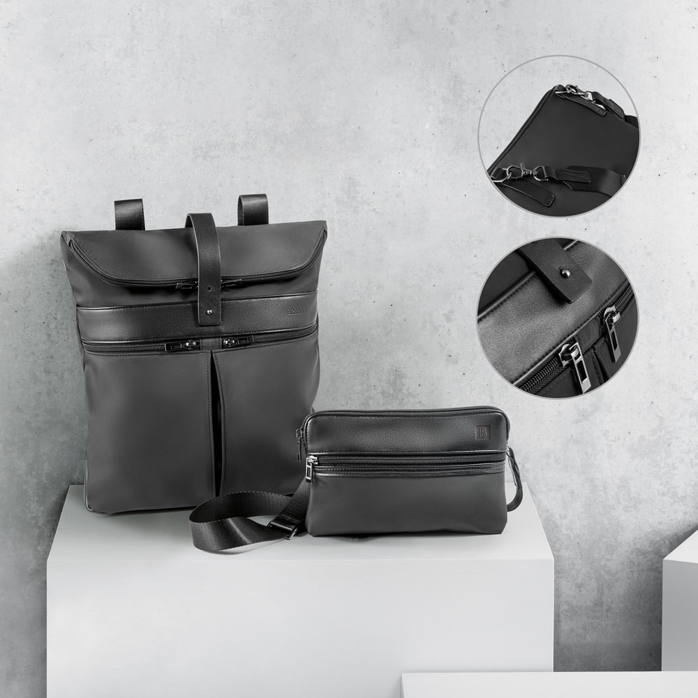 ROVER BACKPACK. Microfiber and PU backpack.