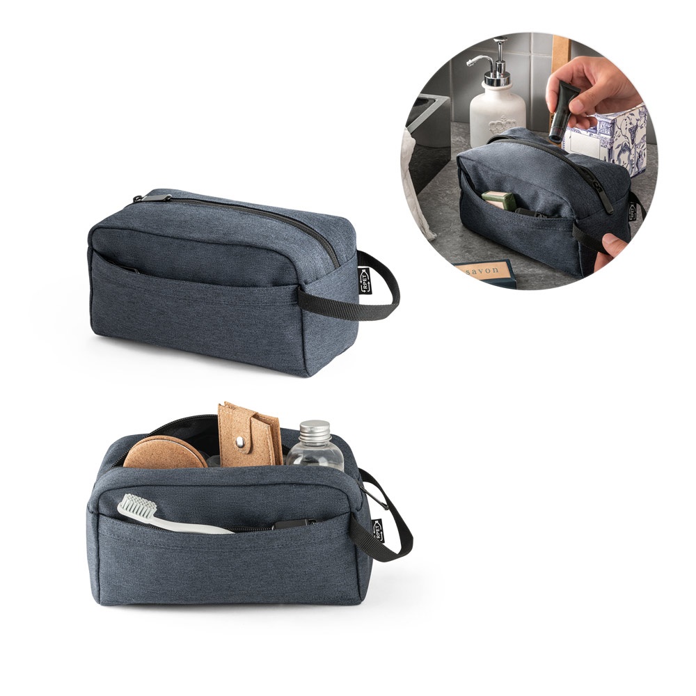 Hergebruik tas. Make-uptasje van gerecycled 600D polyester.