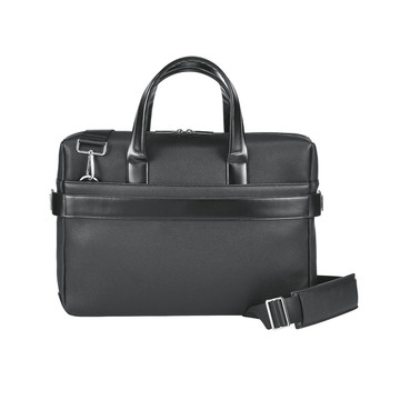 EMPIRE KOFFER II. Zakelijke laptoptas voor 15,6 inch laptops, uitgevoerd in kunstleer. - 103 - Zwart