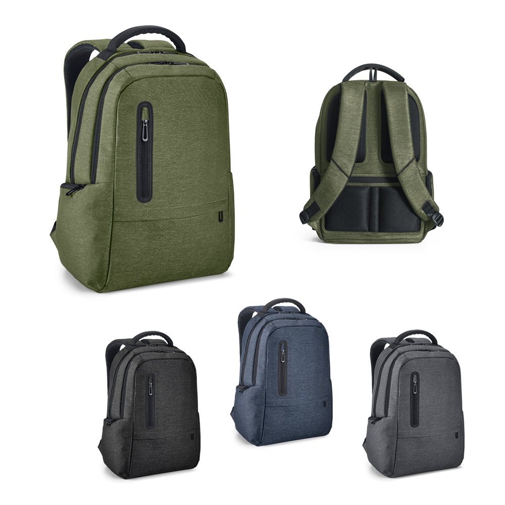 BOSTON. Waterproof 17" laptop backpack in two-tone nylon.