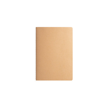 ALCOTT A5. A5 notepad with cardboard cover (250 g/m²) and plain pages. - 160 - Natural