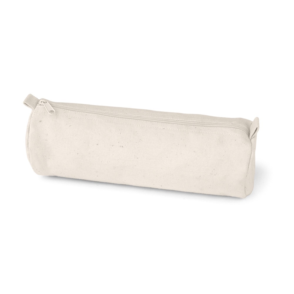 SCHOOLI. Pencil case in 100% cotton canvas (290 g/m²) with a cylindrical design and zip.