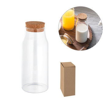 JASMIN 800. Glazen fles van 800 ml met kurkstop.