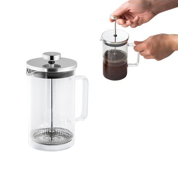 JENSON. Koffiezetmachine van 600 ml, gemaakt van borosilicaatglas en roestvrij staal.