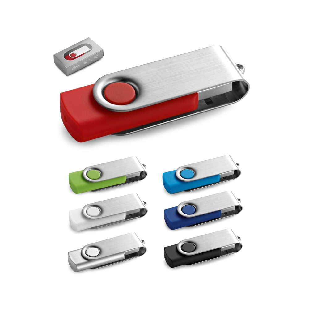 CLAUDIUS 16GB. USB-flashdrive van 16 GB met metalen clip.