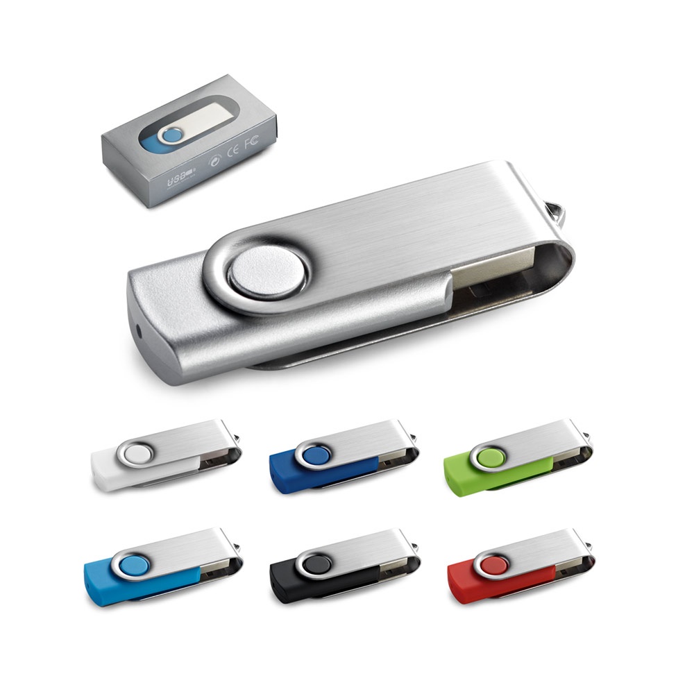 CLAUDIUS 4GB. USB-flashdrive van 4 GB met metalen clip.
