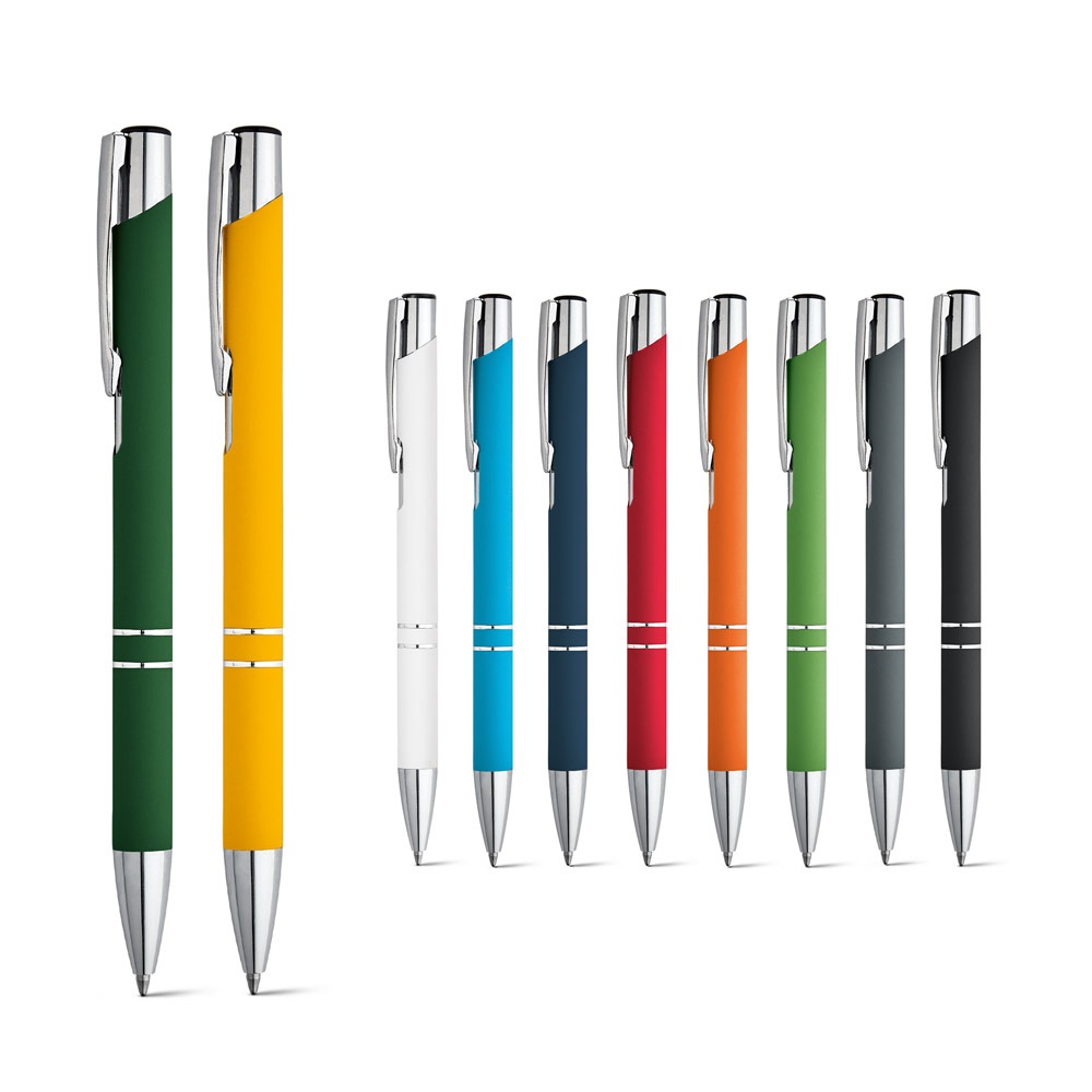 Beta Soft. Aluminum ballpoint pen with rubber finish.