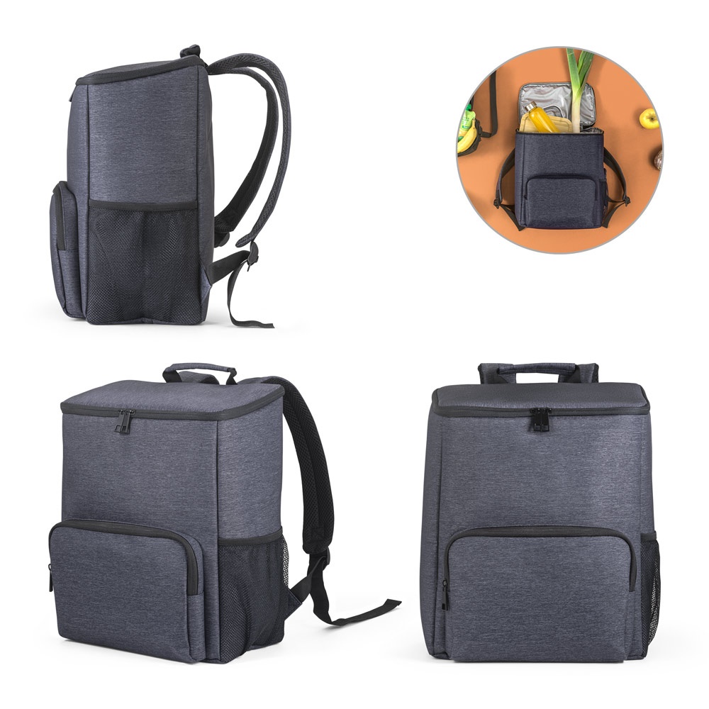 BOSTON COOLER. 14L tweekleurige nylon geïsoleerde rugzak