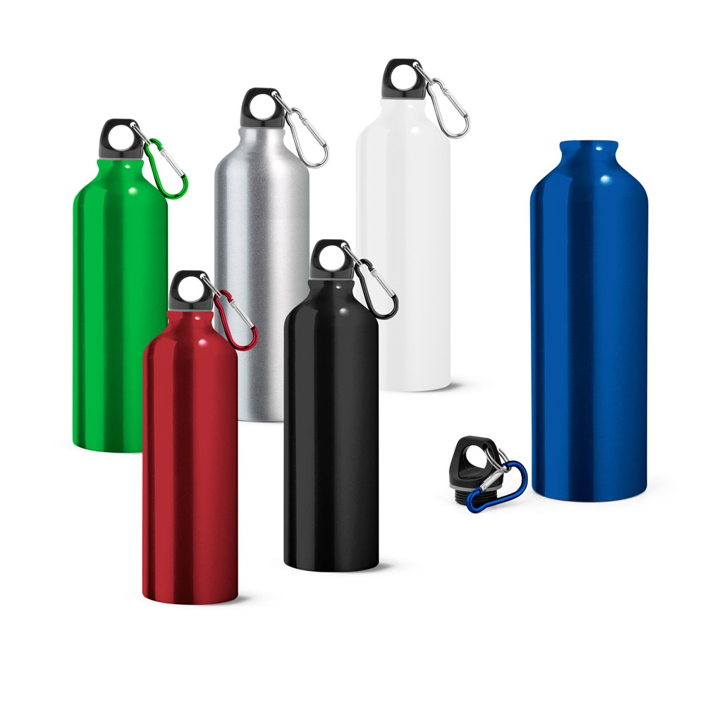 LANDSCAPE L. Aluminium sportwaterfles met karabijnhaak 800 ml