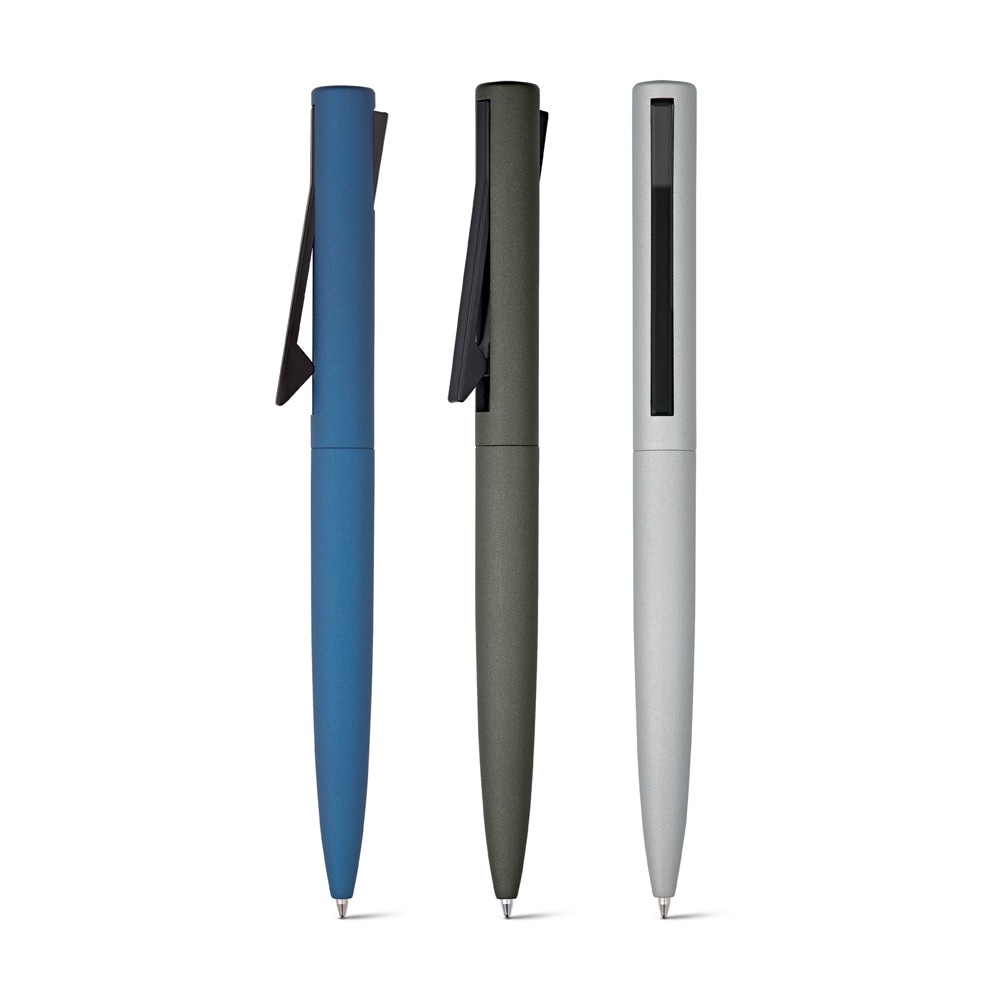 CONVEX. Ballpoint pen made of recycled aluminum (100% rAL) and recycled ABS (100% rABS) with clip.