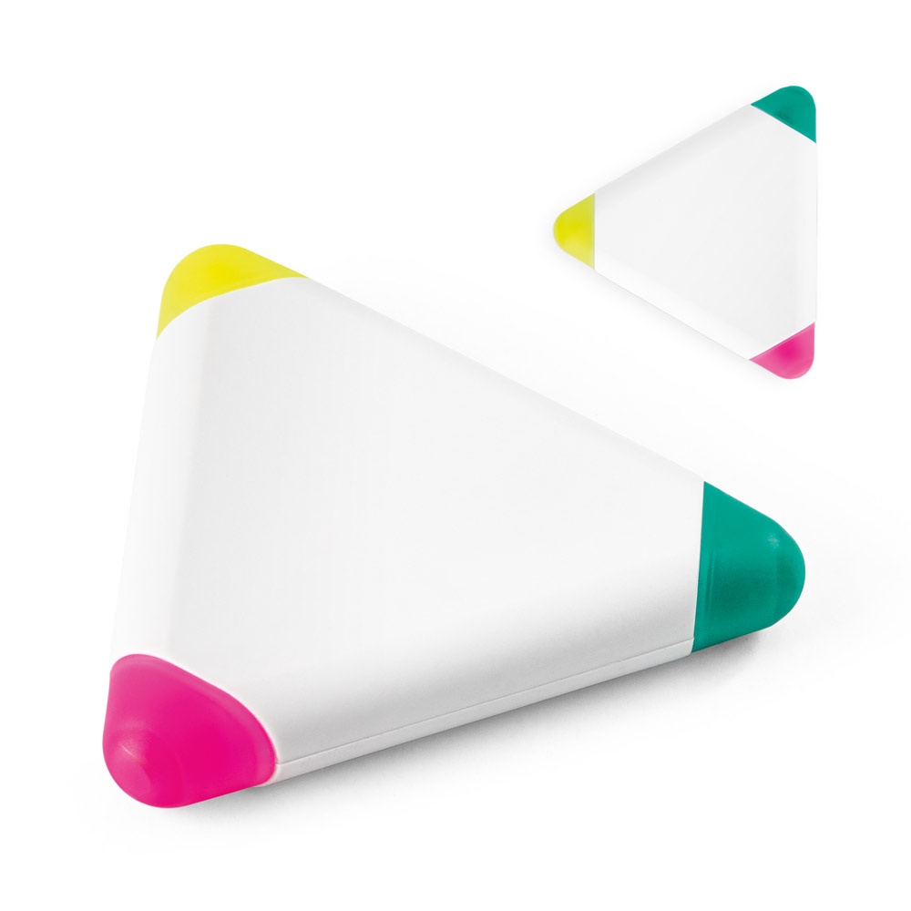 TRIAN. Driehoekige PP-markeerstift met drie kleuren.