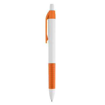 AERO. Balpen met antislipafwerking. - 128 - Oranje