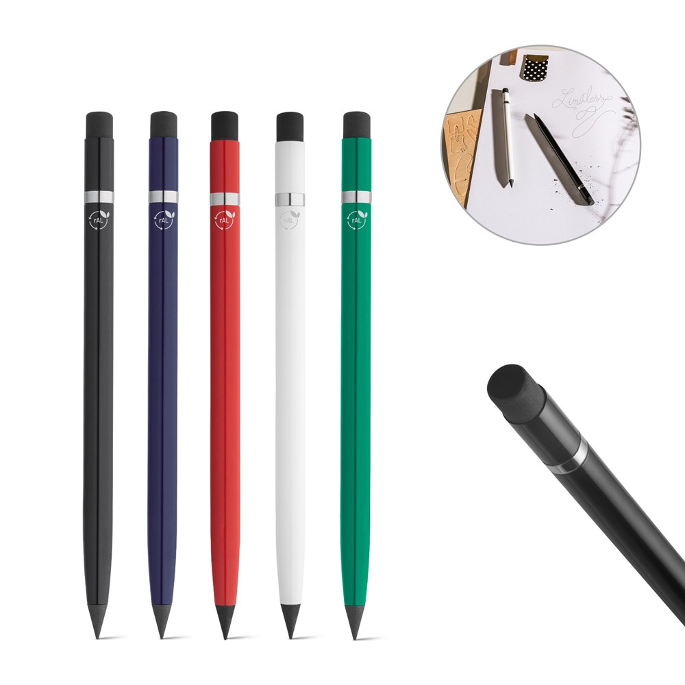 LIMITLESS. Inkless pen with a body made of 100% recycled aluminum (rAL).