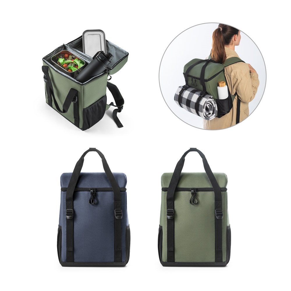 ROMA L. 16L gewatteerde thermische rugzak van 600D ripstop gerecycled polyester