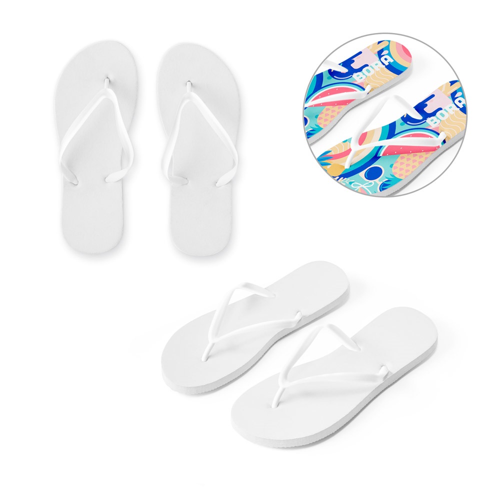 BALI L/XL. Teenslippers met volledig aanpasbare sublimatiezolen.