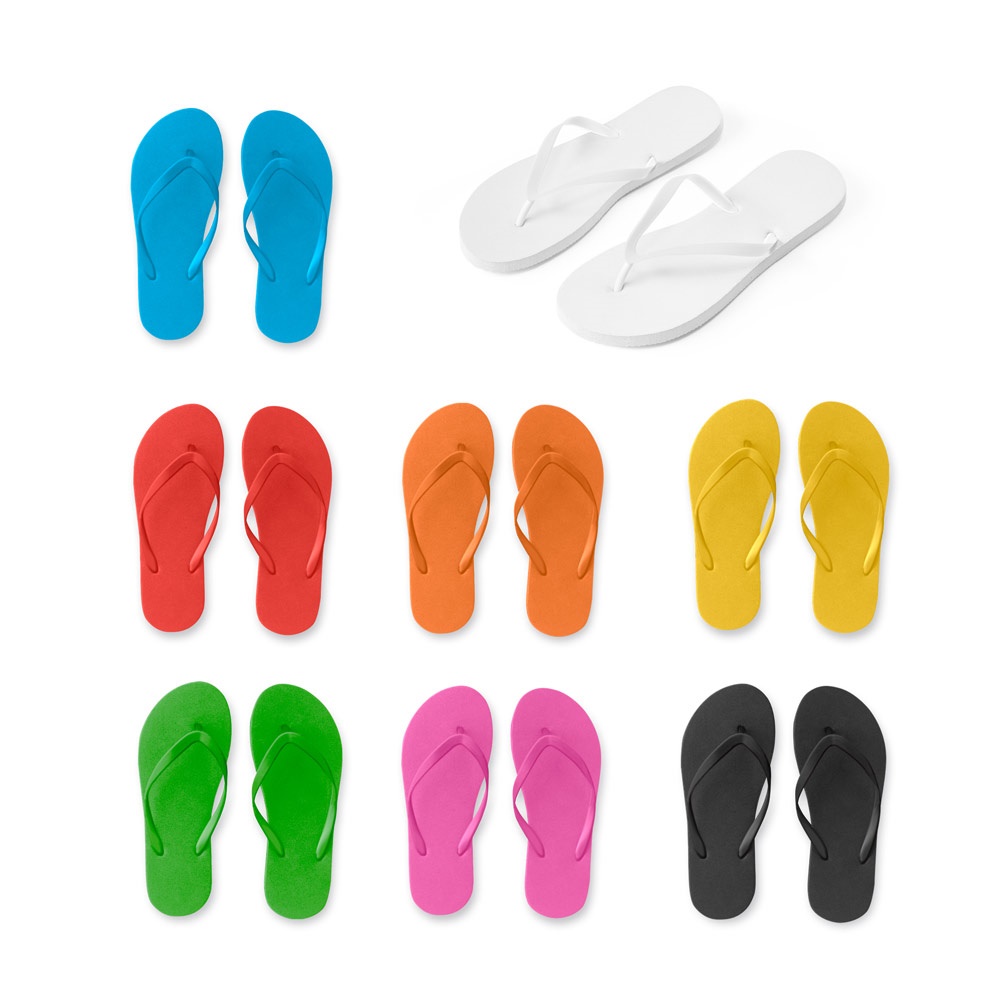 MAUPITI S/M. Comfortabele teenslippers met PE-zool en PVC-bandje.