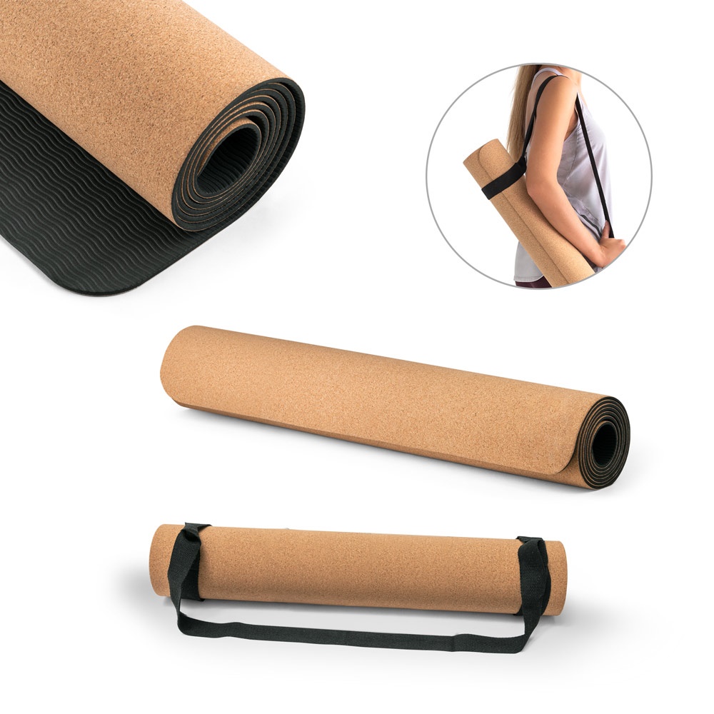 GERES. Yogamat van kurk en TPE, tot 3,7 mm dik.