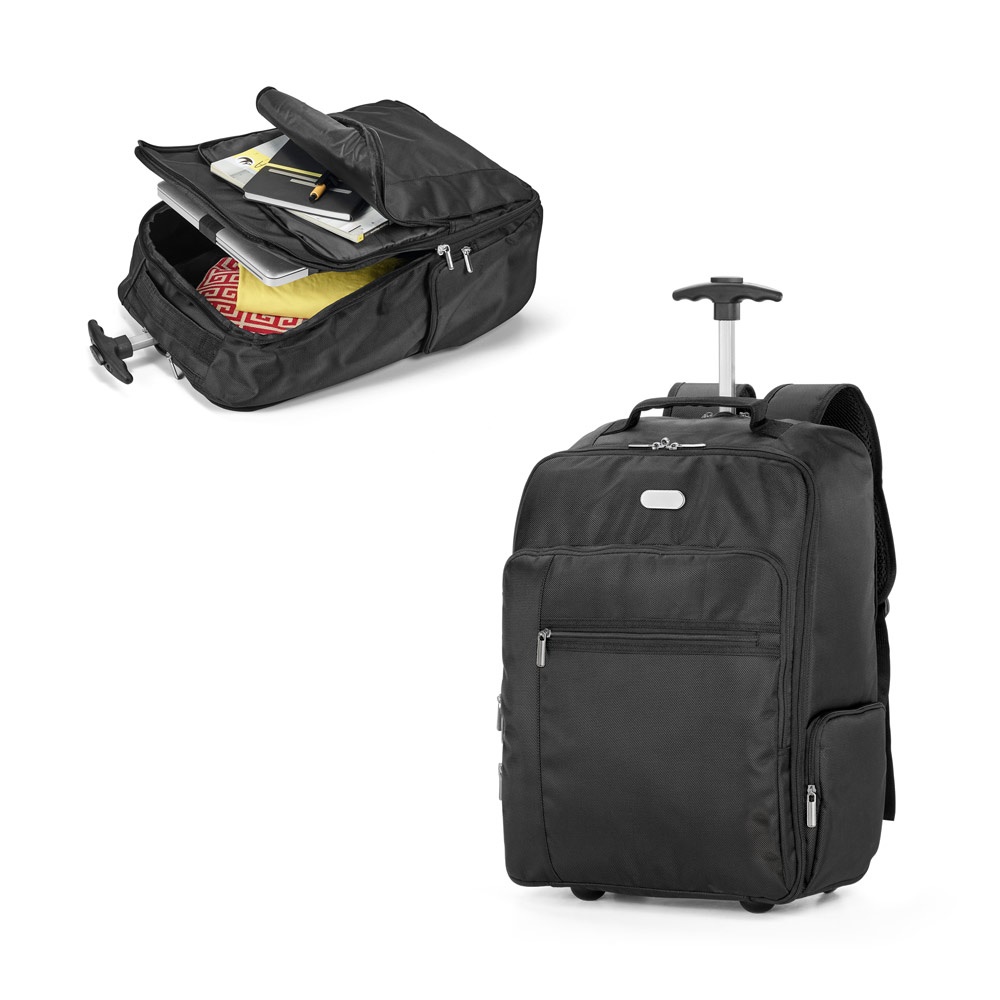 AVENIR. 17" Laptop trolley backpack in 1680D and 300D polyester.