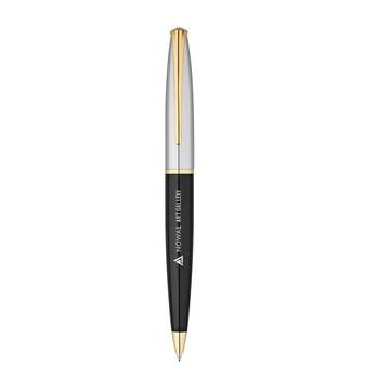LOUVRE. Metal ballpoint pen with gold-plated details. - 117 - Golden