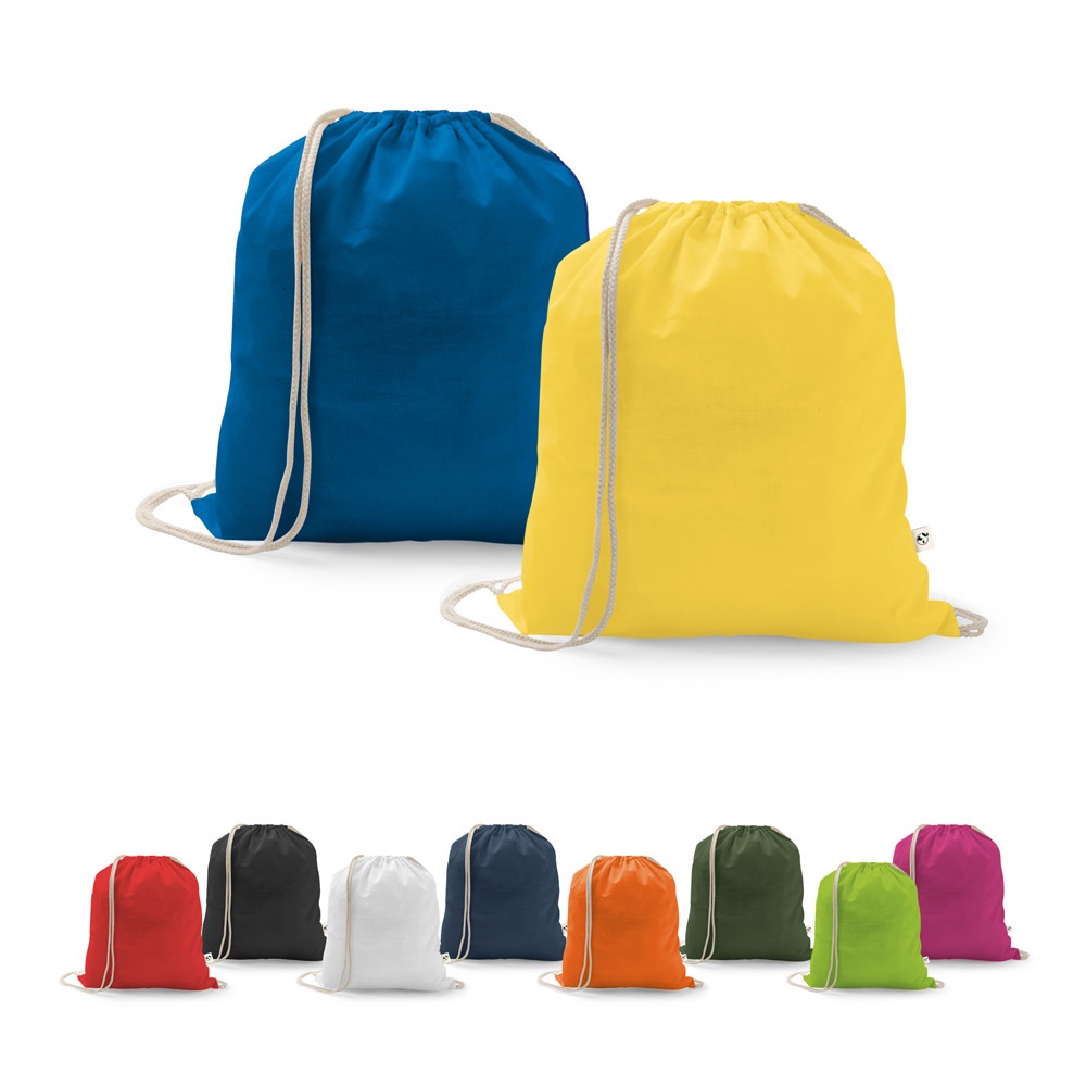ISTANBUL. Rugzak met trekkoord, gemaakt van gerecycled katoen (70%) en polyester (30% rPET) (150 g/m²).