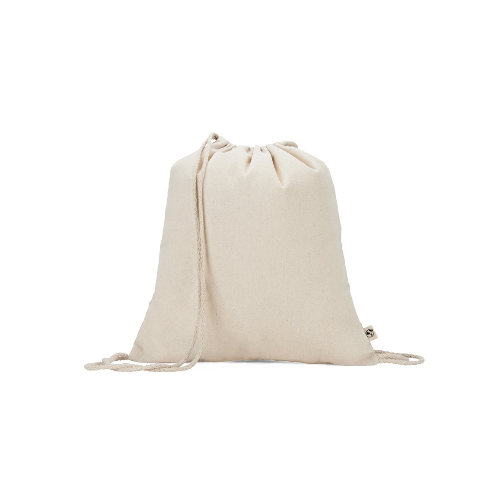 MAJORCA. Rugzak met trekkoord van 100% gerecycled katoen (180 g/m²).