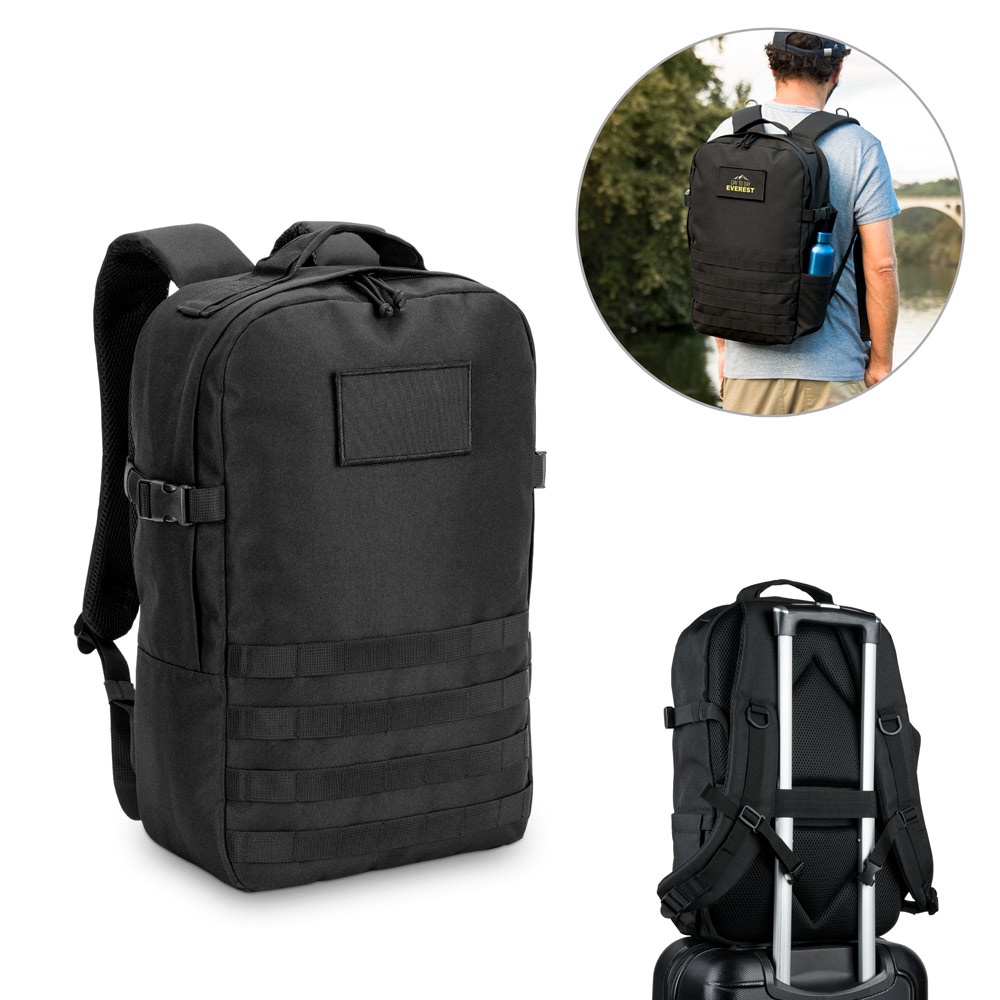 EDINBURGH BPACK. 17.3" Military-style backpack made from 600D recycled polyester, high density and lined with 210D recycled polyester.