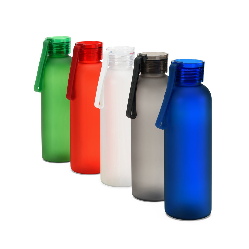 RIO rPET. Fles van gerecycled PET (100% rPET) met een matte afwerking, 600 ml.