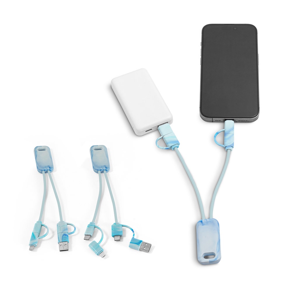 BERNERS. 6-in-1 supersnelle USB-kabel gemaakt van gerecycled PET (100% rPET)