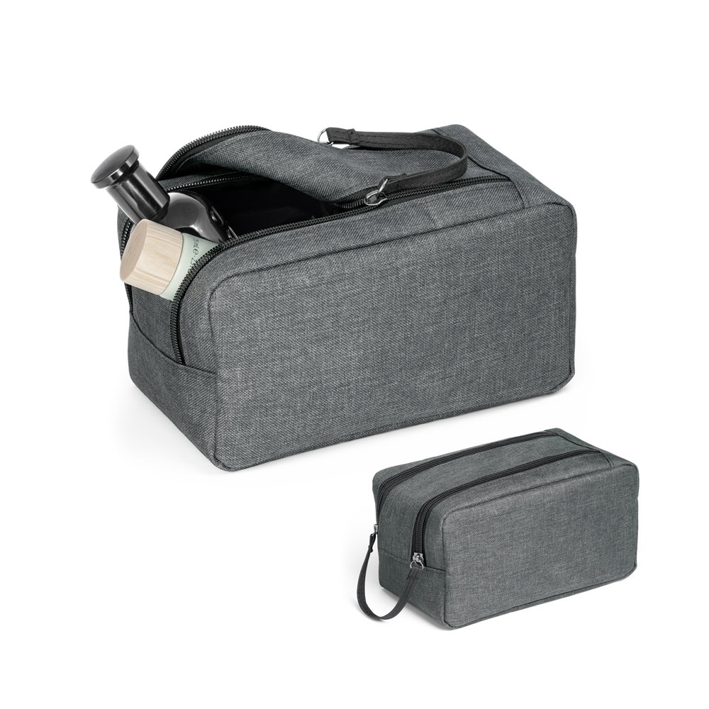 WAYNE. Make-upkoffer van hoogwaardig 600D-materiaal met handvat.