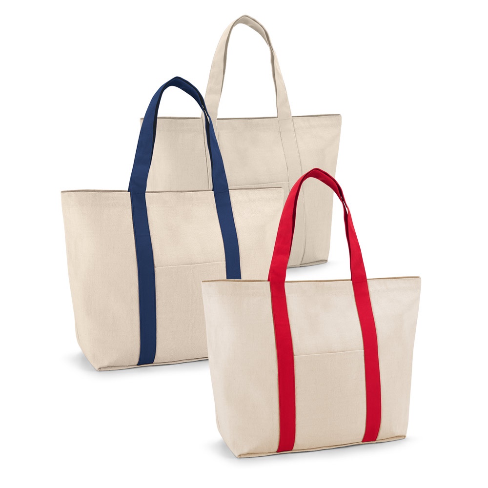 VILLE. Tas van 100% katoenen canvas met binnen- en voorvakken (280 g/m²)