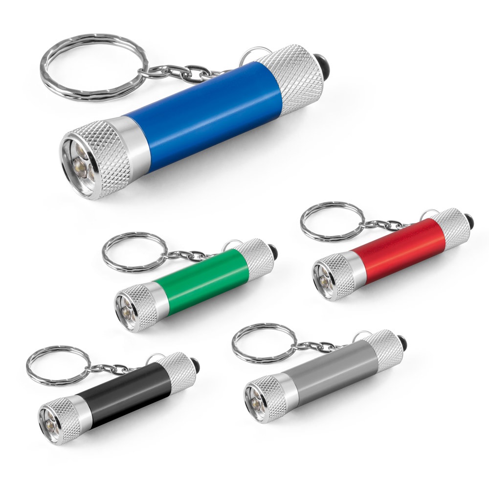LERGAN. Aluminum keychain with 3 LED lights.